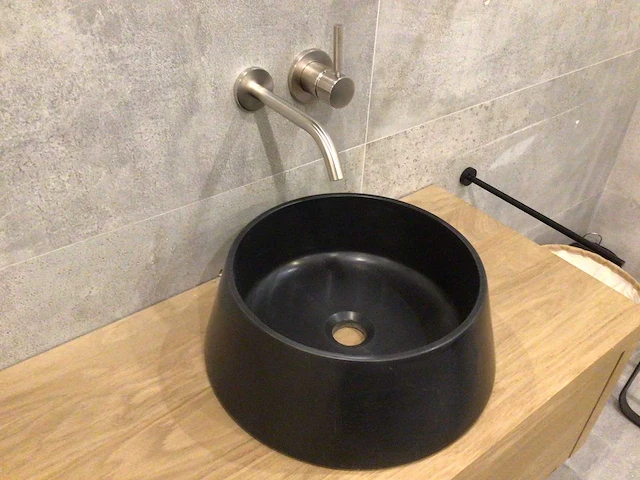 Natuursteen marmer toros black waskom 40x15 cm - afbeelding 5 van  5