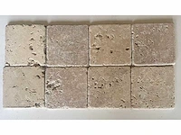 Natuursteen travertin ivory 10x10 cm tegel 63 m² - afbeelding 1 van  3