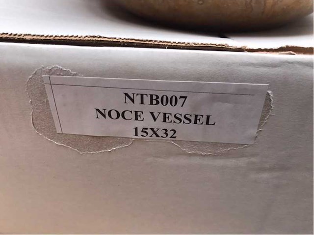 Natuursteen travertin noce waskom 32x15 cm - afbeelding 5 van  5