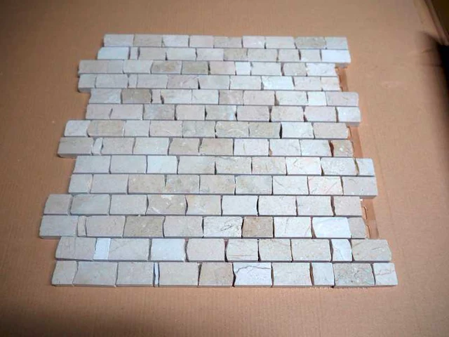 Natuurstenen mozaïek matjes (ca. 22,5m²) - afbeelding 1 van  1