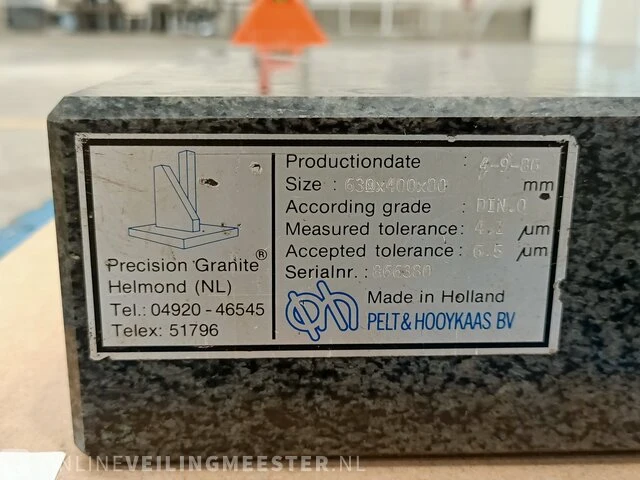 Natuurstenen vlakplaat precision, 630x400x80 mm - afbeelding 3 van  5