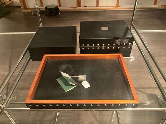 Natuzzi dienblad en opbergboxen (3x) - afbeelding 5 van  14