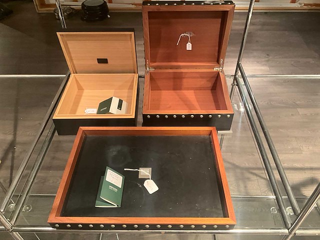 Natuzzi dienblad en opbergboxen (3x) - afbeelding 8 van  14