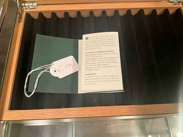 Natuzzi dienblad, sigarendoos en humidoir (3x) - afbeelding 2 van  16