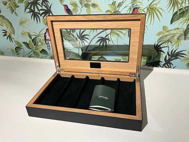 Natuzzi lederen opbergbox - afbeelding 1 van  4