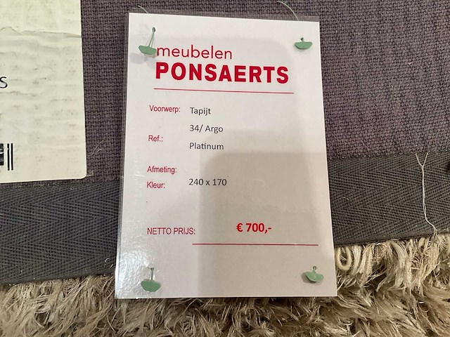 Natuzzi malinke vloerkleed - afbeelding 9 van  10