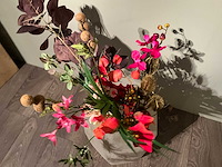 Natuzzi vaas met div kunstbloemen - afbeelding 4 van  5