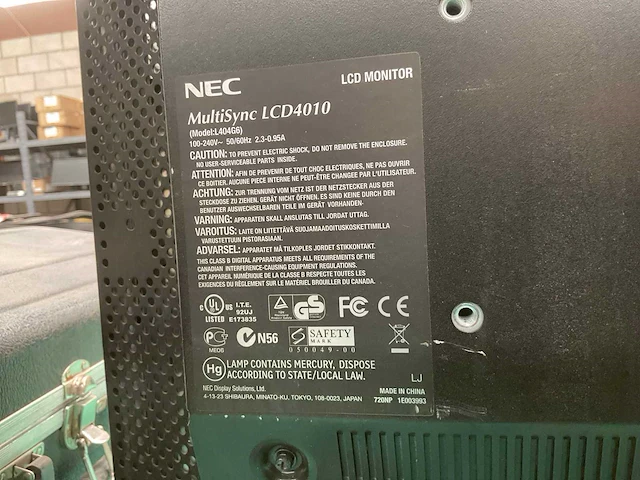 Nec 404g6 monitor lcd - afbeelding 8 van  9