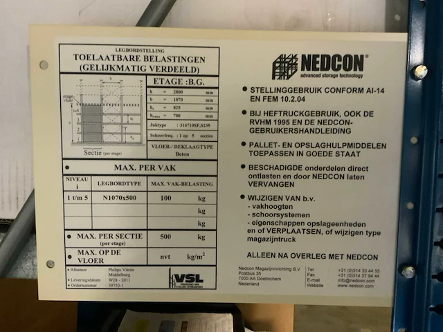 Nedcon magazijnstelling inrichting - afbeelding 3 van  3