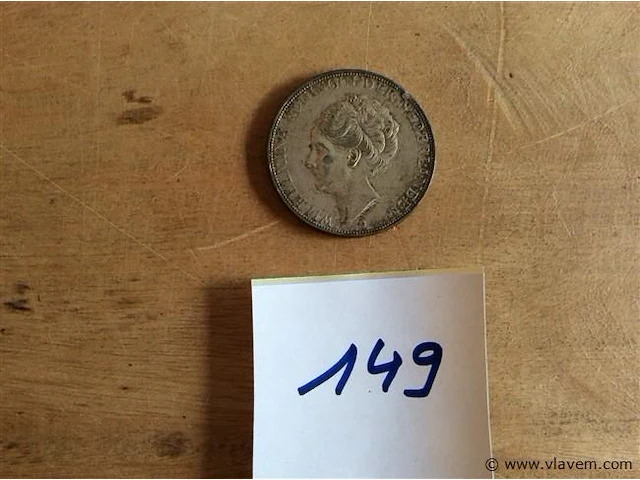 Nederlandse munt 2,5 gulden 1932 - afbeelding 2 van  2