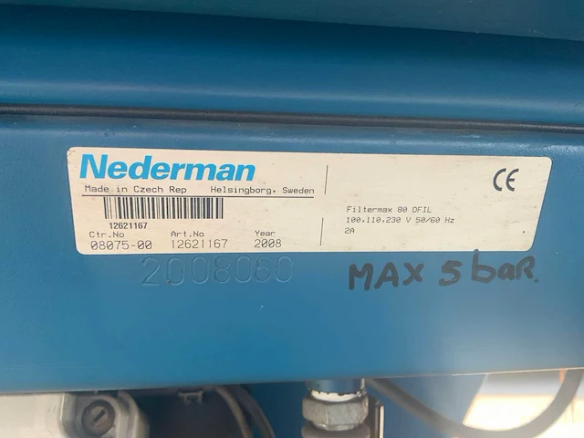 Nederman filtermax df80 ventilatiesysteem - afbeelding 15 van  17