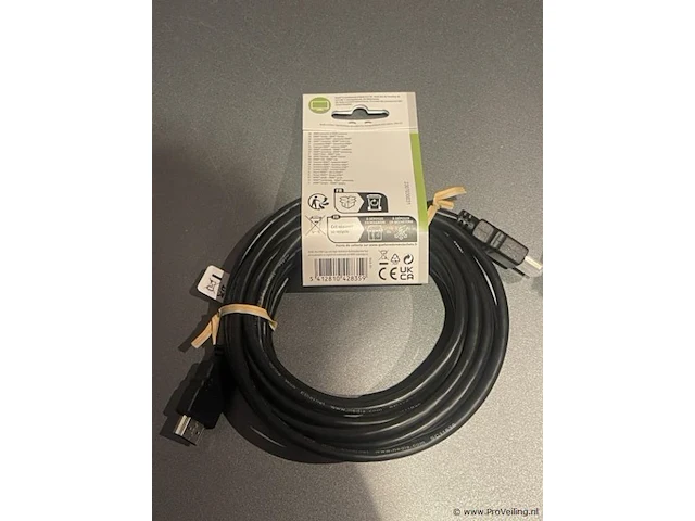 Nedis hdmi-kabel high speed 4k ultra hd type cvgl34002bk50 - 5mtr - afbeelding 2 van  3