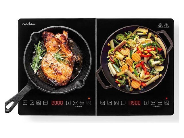 Nedis inductiekookplaat kookzones: 2 3500 w oververhittingsbeveiliging zwart tijdschakelaar turboactie kinderslot - afbeelding 1 van  1