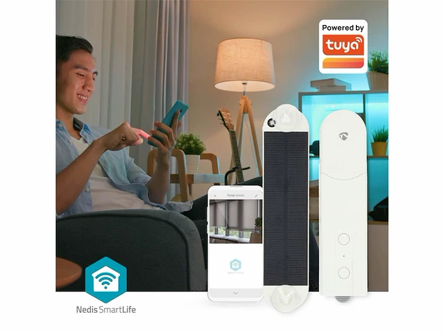Nedis smartlife gordijnrobot solar powered bluetooth voor paneel, rol & vouwgordijnen wit - afbeelding 4 van  4