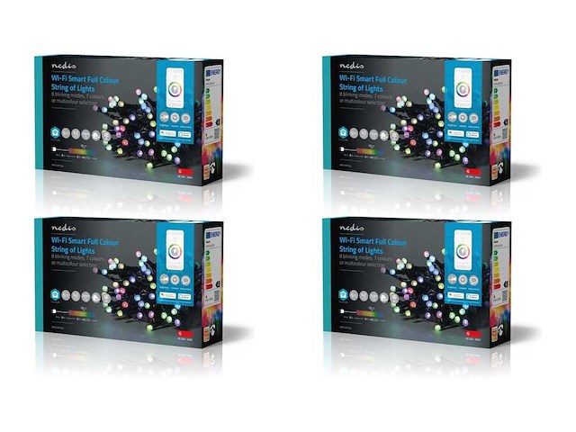 Nedis smartlife-kerstverlichting - koord - wi-fi - rgb - 42 led's - 5.00 m - android / ios - afbeelding 1 van  2