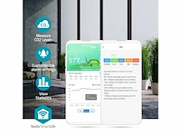 Nedis smartlife luchtkwaliteitsmonitor wifi inclusief display koolstofdioxide (co2) temperatuur vochtigheid android ios wit zwart - afbeelding 3 van  4