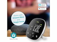 Nedis smartlife luchtkwaliteitsmonitor wifi inclusief display koolstofdioxide (co2) temperatuur vochtigheid android ios wit zwart - afbeelding 4 van  4