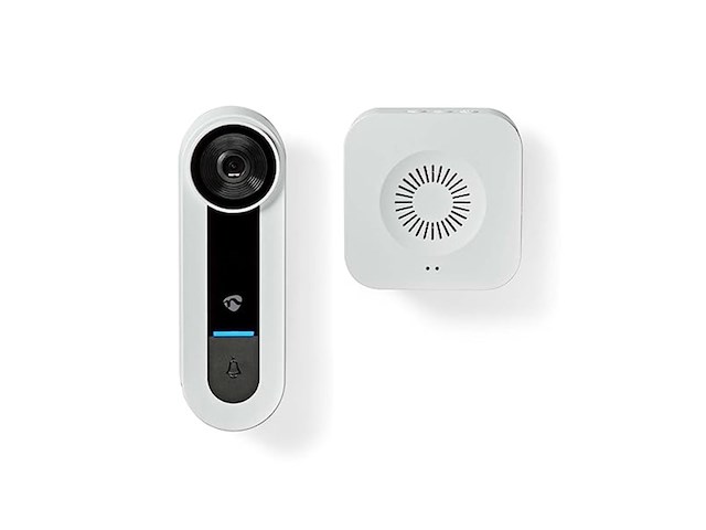 Nedis smartlife videodeurbel netvoeding 1536x1536 cloud opslag (optioneel) / microsd (niet inbegrepen) / onvif ip65 met bewegingssensor wit - afbeelding 1 van  3