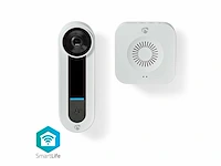 Nedis smartlife videodeurbel wi-fi netvoeding cloud opslag (optioneel) / microsd (niet inbegrepen)ip65 wit - afbeelding 1 van  2
