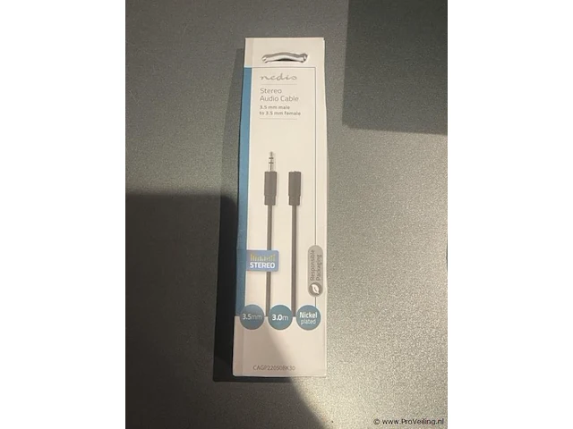 Nedis stereo audiokabel type cagp22050bk30- 4 stuks - afbeelding 1 van  3