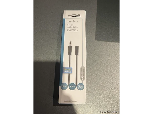 Nedis stereo audiokabel type cagp22050bk30- 4 stuks - afbeelding 1 van  3