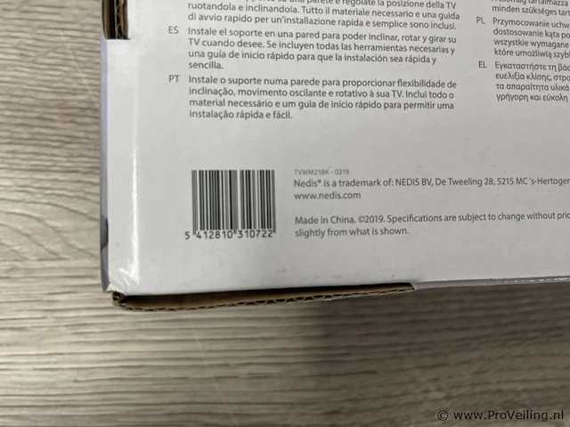 Nedis tv-muurbeugel voor tv's van 10-32" - afbeelding 3 van  3