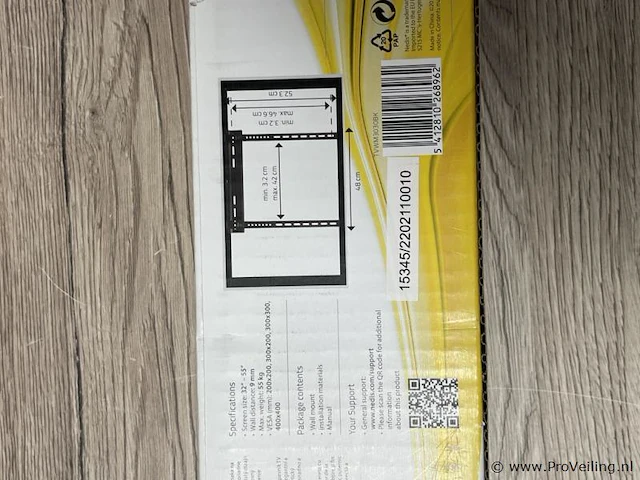 Nedis tv-muurbeugel voor tv's van 32-55" - afbeelding 2 van  2