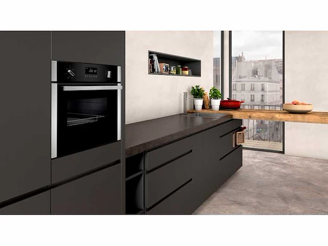 Neff c1amg84n0b oven 44 l zwart, roestvrijstaal - afbeelding 5 van  6