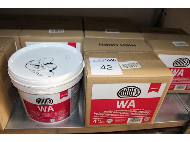 Negen dozen epoxyharslijm ardex wa a 4 kilo wit. - afbeelding 1 van  3