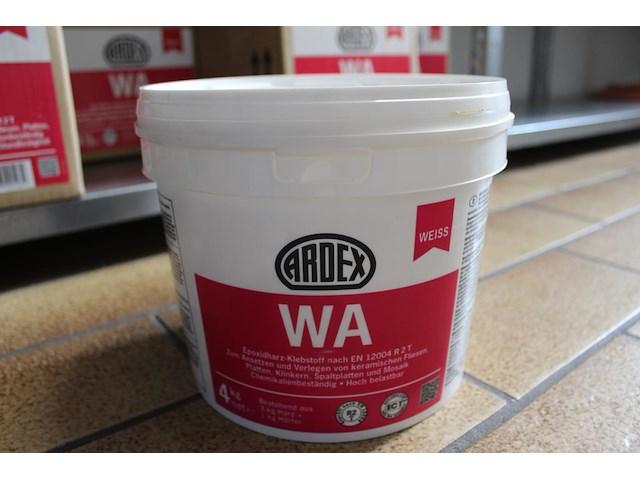 Negen dozen epoxyharslijm ardex wa a 4 kilo wit. - afbeelding 3 van  3