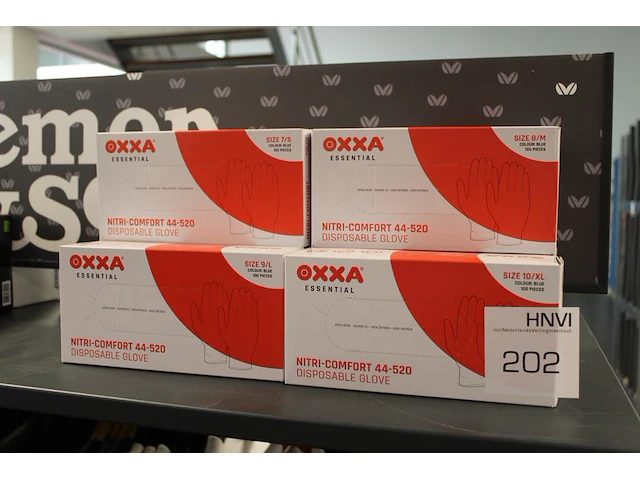 Negen dozen nitri comfort disposable handschoenen oxxa maten s, m, l en xl - afbeelding 1 van  2