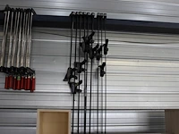 Negen lijmklemmen/snelspanners ecotools waaronder 8 x 90 cm. - afbeelding 1 van  2