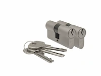 Nemef veiligheidscilinder dubbel 132/9 2 stuks gelijksluitend incl. 6 sleutels skg*** - afbeelding 1 van  1