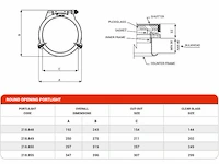 Nemo 218.855-e40rk stainless steel porthole d307 mm - afbeelding 2 van  2
