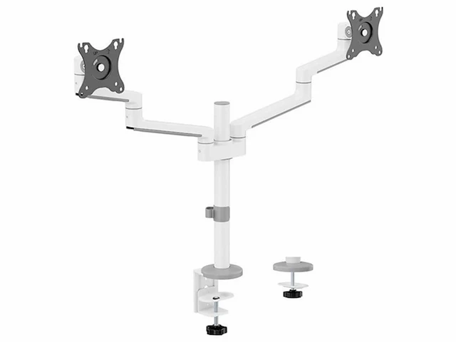 Neomounts ds60425wh2 full motion monitorarm / bureausteun wit - afbeelding 3 van  5