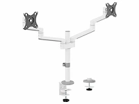 Neomounts ds60425wh2 full motion monitorarm / bureausteun wit - afbeelding 3 van  5