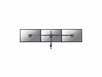 Neomounts fpma-d550d3 monitorarm 3 schermen 10-27 0-6 kg/scherm zwart - afbeelding 4 van  6