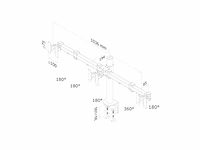 Neomounts fpmad960d3 full motion monitorarm 3 schermen 1021 klem zwart - afbeelding 3 van  3