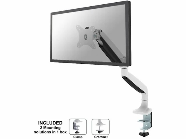 Neomounts nmd750wit monitorarm 1 scherm 19 kg gasveer wit - afbeelding 1 van  5