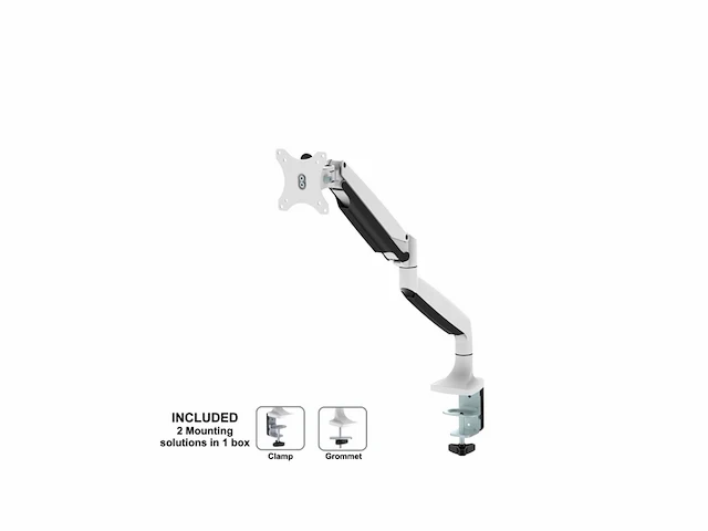 Neomounts nmd750wit monitorarm 1 scherm 19 kg gasveer wit - afbeelding 2 van  5
