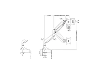 Neomounts nmd750wit monitorarm 1 scherm 19 kg gasveer wit - afbeelding 3 van  5