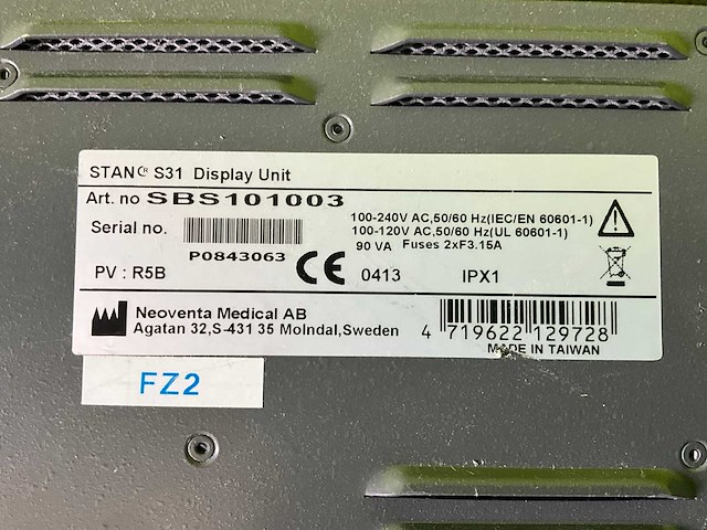 Neoventa stan s31 patiëntmonitor - afbeelding 7 van  7