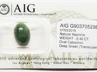Nephrite 6.46ct aig certified - afbeelding 1 van  4