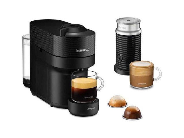 Nespresso - magimix - vertuo pop - zwart - melkopschuimer - afbeelding 1 van  2