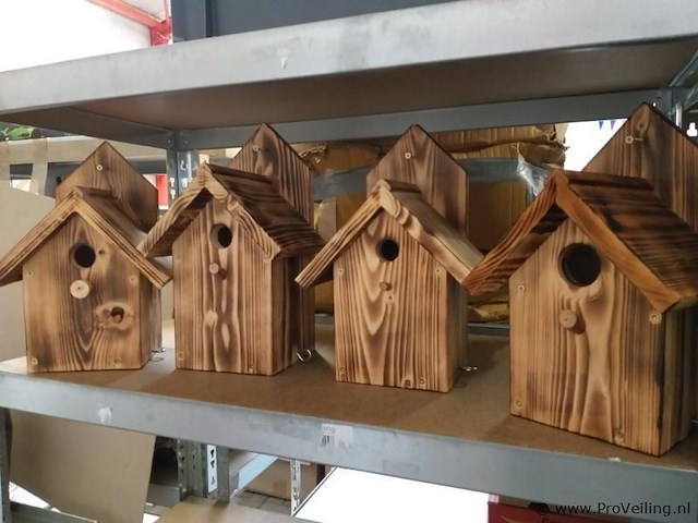 Nestkasten - gevlamd hout - 5 stuks - afbeelding 1 van  4