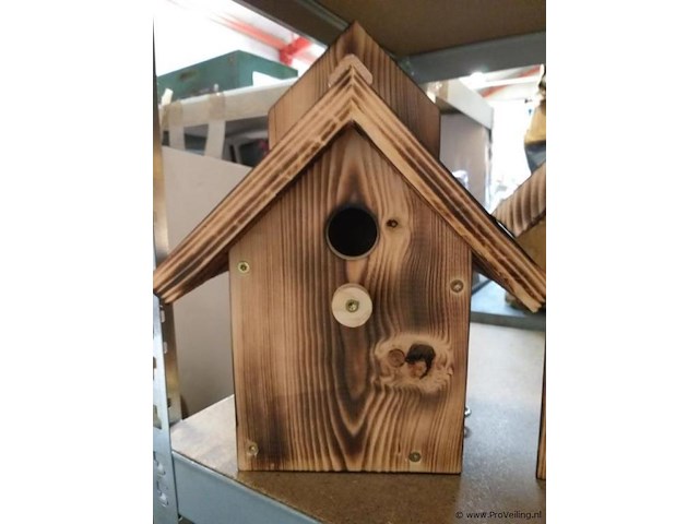 Nestkasten - gevlamd hout - 5 stuks - afbeelding 2 van  4