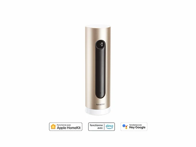 Netatmo slimme binnencamera met muurbevestiging, wifi, bewegingsdetectie, nachtzicht, fhd 1080p - afbeelding 2 van  4