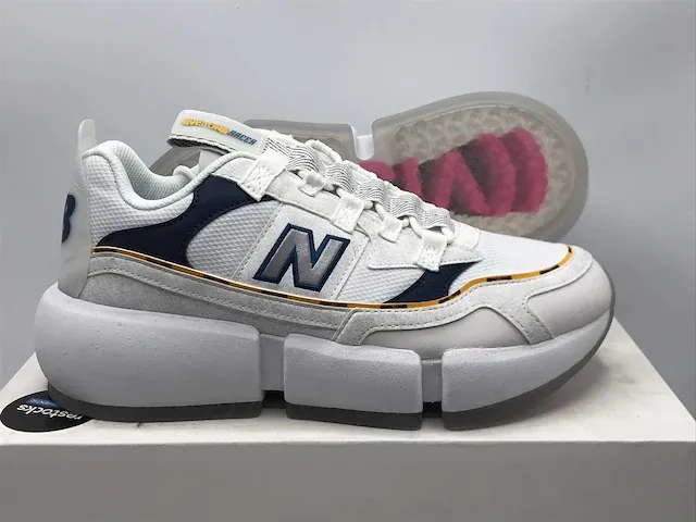 New balance vision racer jaden smith white navy yellow sneakers 42,5 - afbeelding 1 van  2