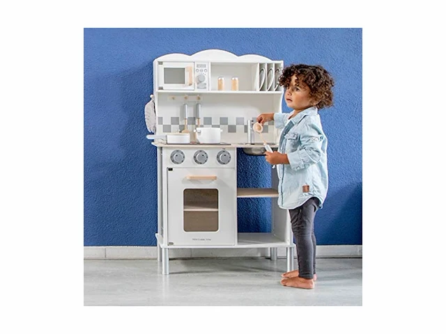 New classic toys kinderkeuken modern elektrische kookplaat wit 11068 - afbeelding 2 van  4