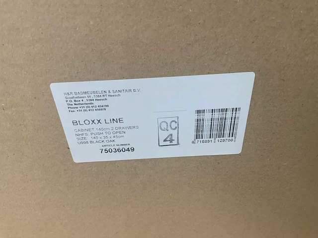 New wave bloxx line badmeubel 140cm - afbeelding 8 van  8